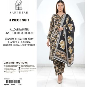 Sapphire Winter Collection – 3 Piece Unstitched Khaddar Suit | Article 12 |